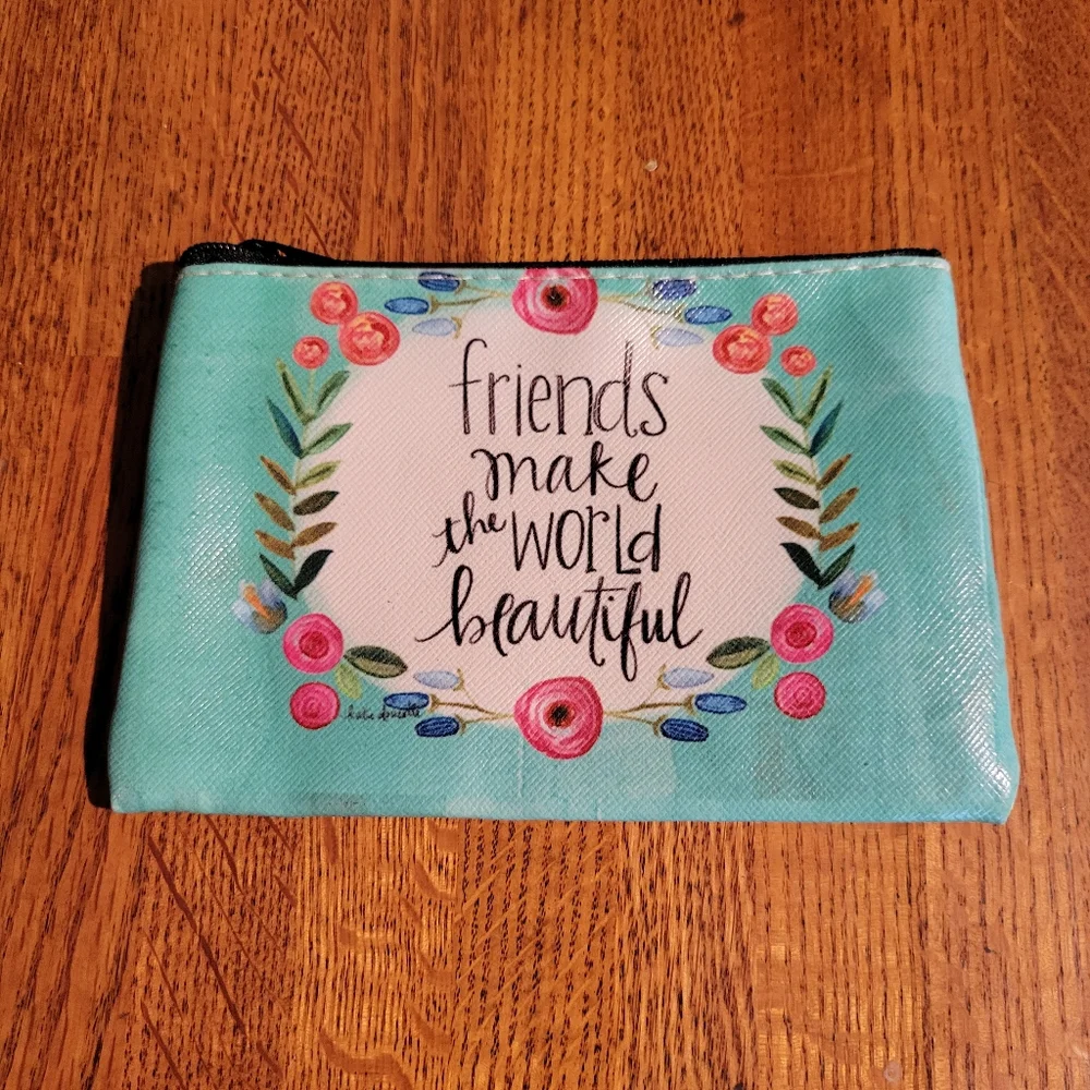 EUC Friends Make the World Beautiful Zip Top Pouch